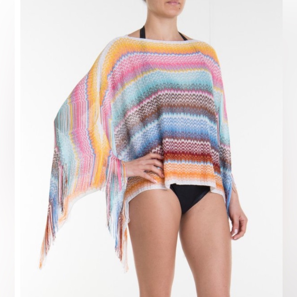 Missoni Chevron poncho/cover up/ Top - Picture 11 of 12